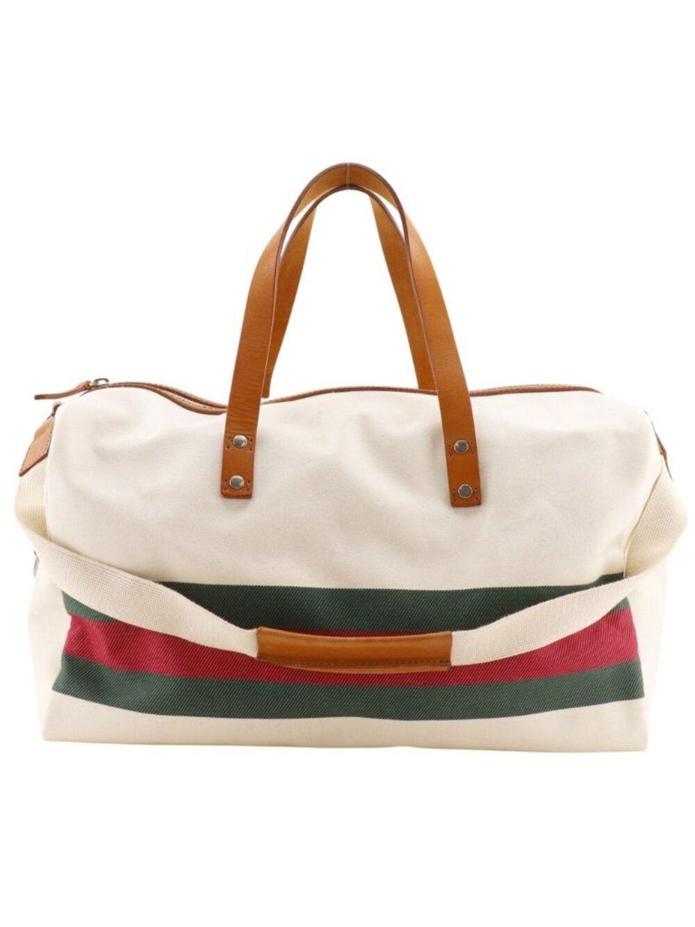 Gucci line 2-Way Shoulder Canvas Owhite Travel Bag